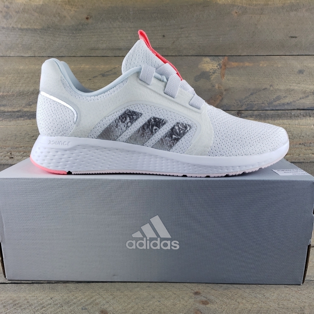 adidas Edge Lux 5 Women's Running Casual Shoes White, Acid Red Metallic Silver - Picture 1 of 11